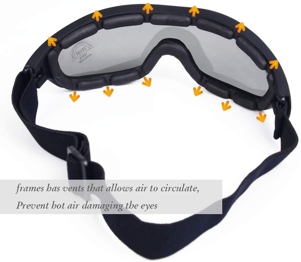 Ochronne przed promieniowaniem UV okulary outdoorowe, gogle motocyklowe, pyłoszczelne, ochronne, wojskowe, taktyczne, zapobiegające powstawaniu cząstek stałych i mgły (przezroczyste)