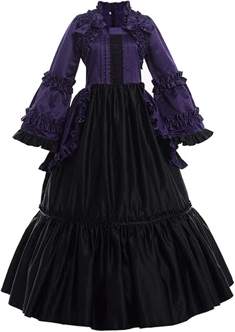 GRACEART Womens Victorian Dress Renaissance Rococo Ball Gown dress with hoop skirt