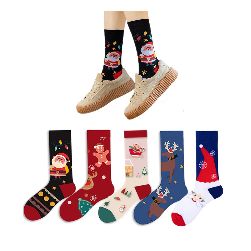 Amazon.co.jp: 5足セット クリスマス 靴下 レディース ス