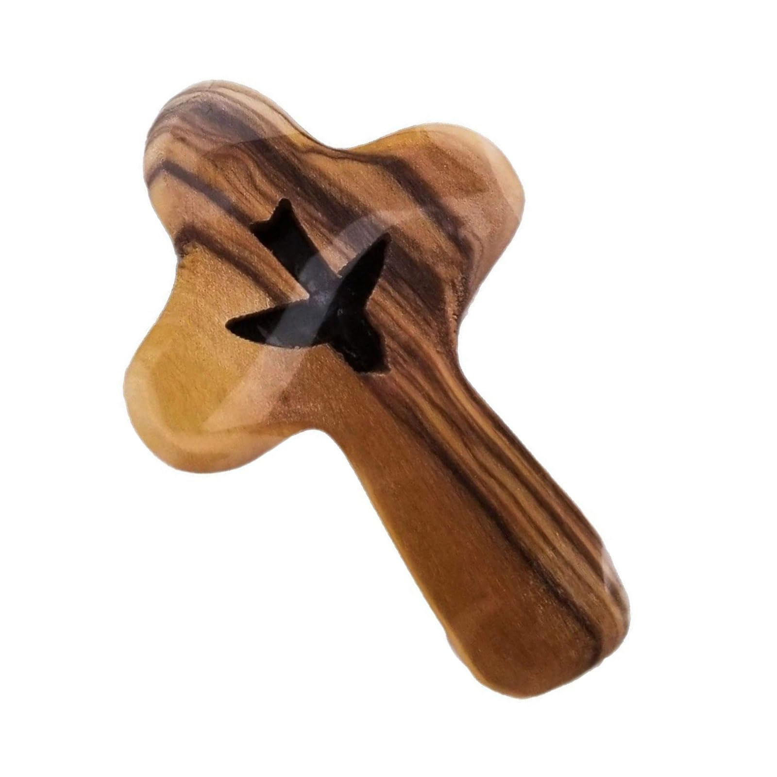 HDOYTXXM Encouragement Gift, Olived Wood Crosses for Clinging and Praying, Pocket Religious Holding Kids Adults Prayer for Hand