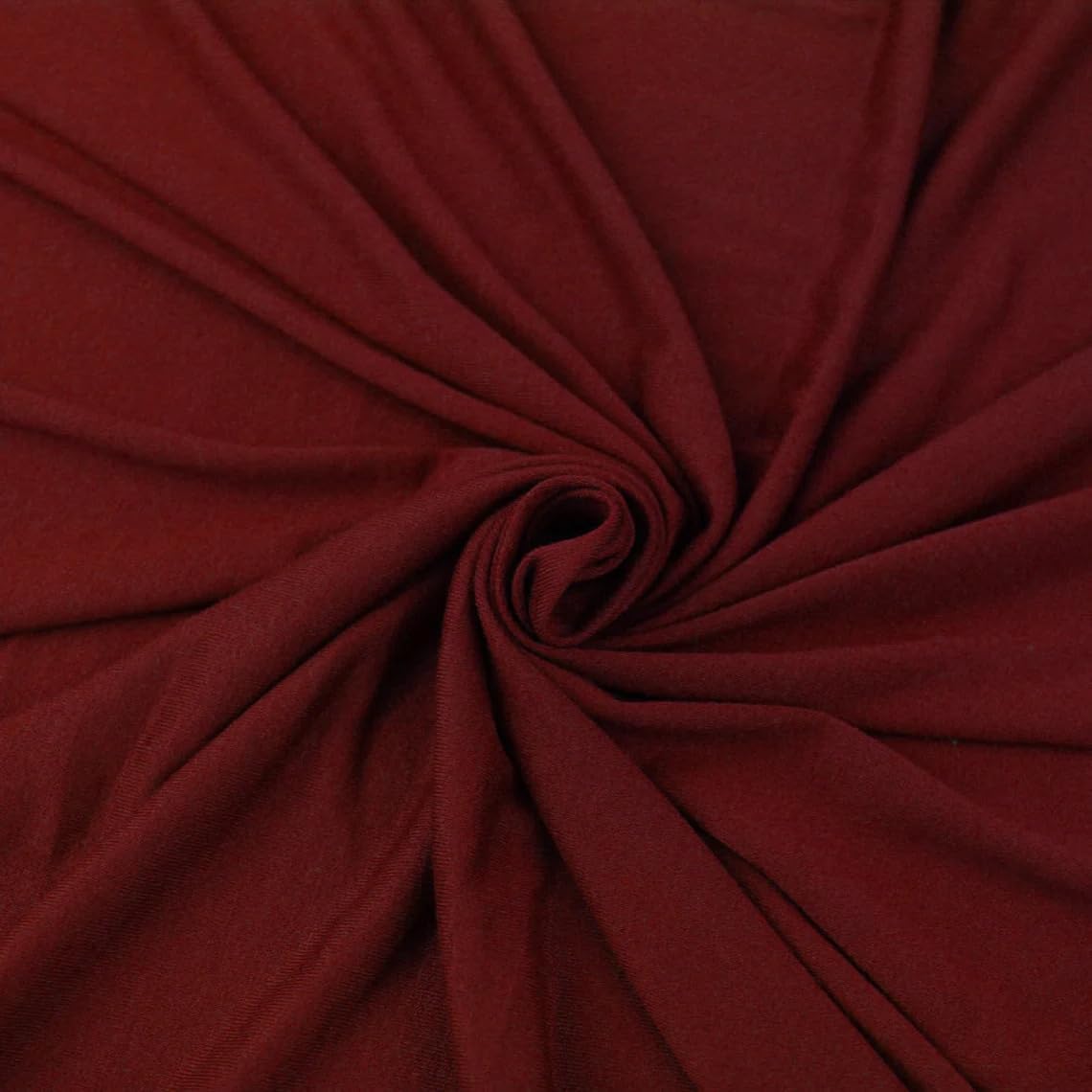 Stylish FABRIC Viscose Spandex Jersey Knit 4-Way Stretch Solid Color Apparel Fabric Dresses Tops Lounge and Yoga Wear Skirts, Ruby B 1 Yard