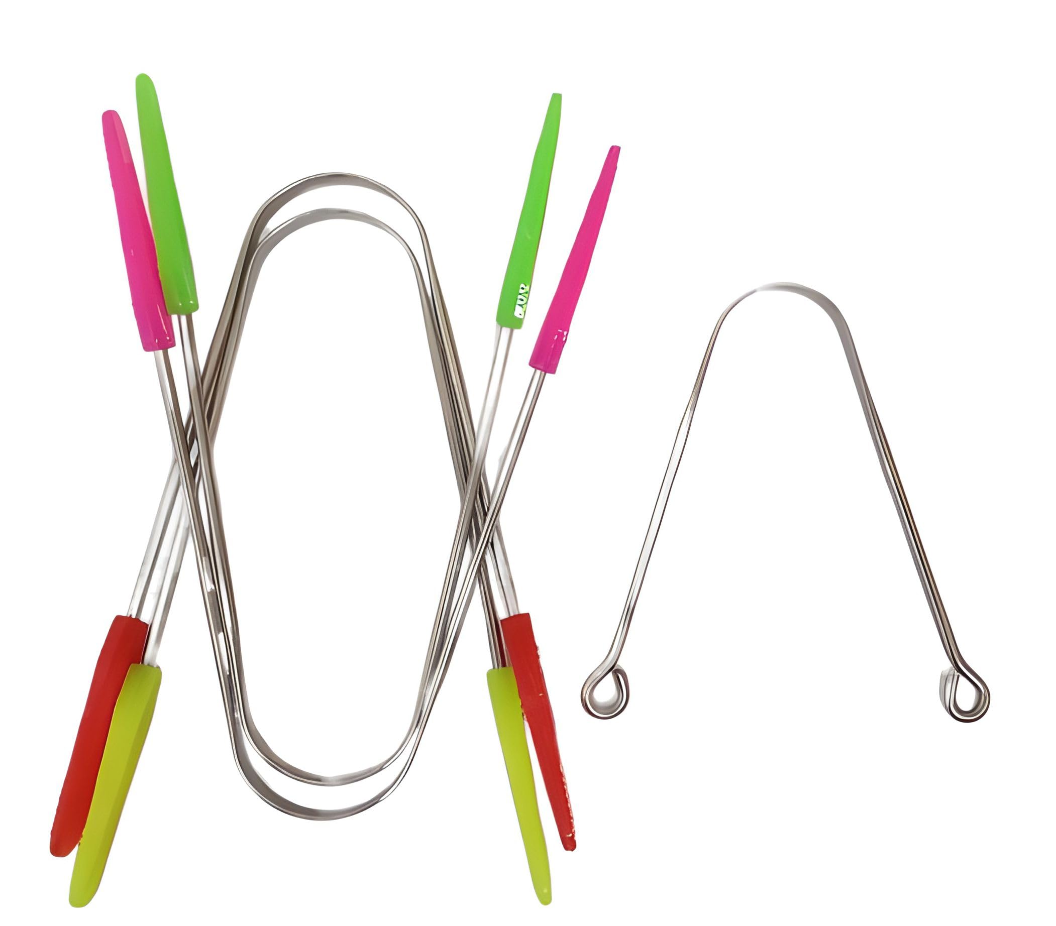 5 Pack Tongue Cleaner Set ,Stainless Steel & Plastic Handle – 4 for Adults, 1 for Kids – Oral Hygiene Scraper for Fresh Breath ,Tongue Cleaner with Plastic Handle with different color | Family Pack of Tongue Cleaner | Tongue Scraper | Kids Tongue Cleaner | Improve Oral Hygiene | Ideal for Travellng. (5)-image-26