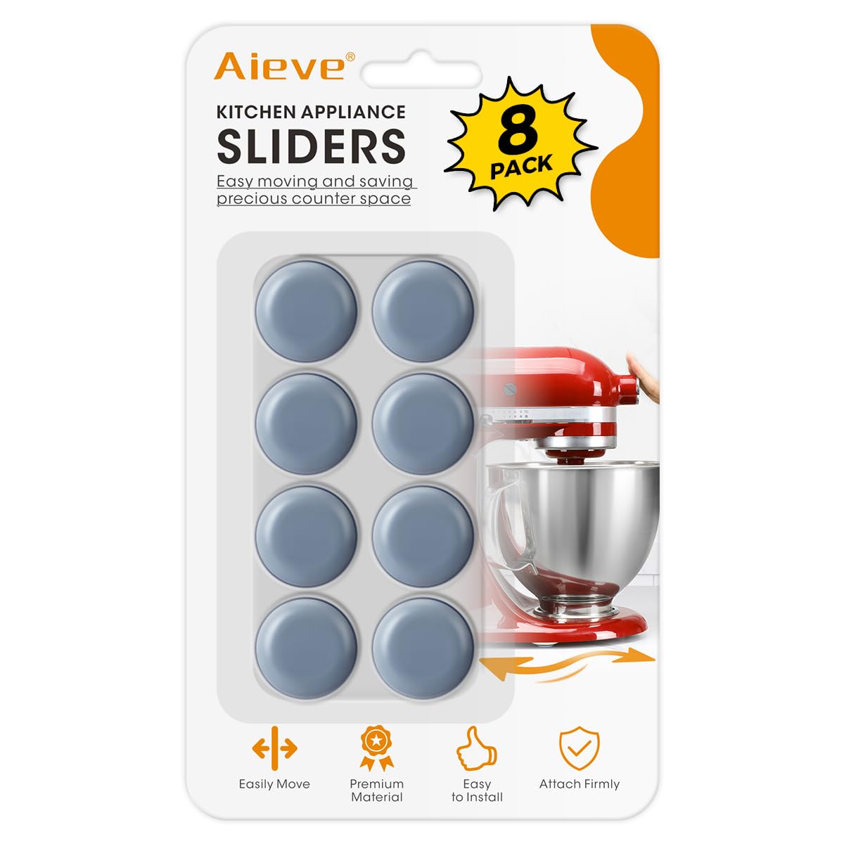 Photo 1 of Aieve Appliance Sliders, 8 Pcs Blue