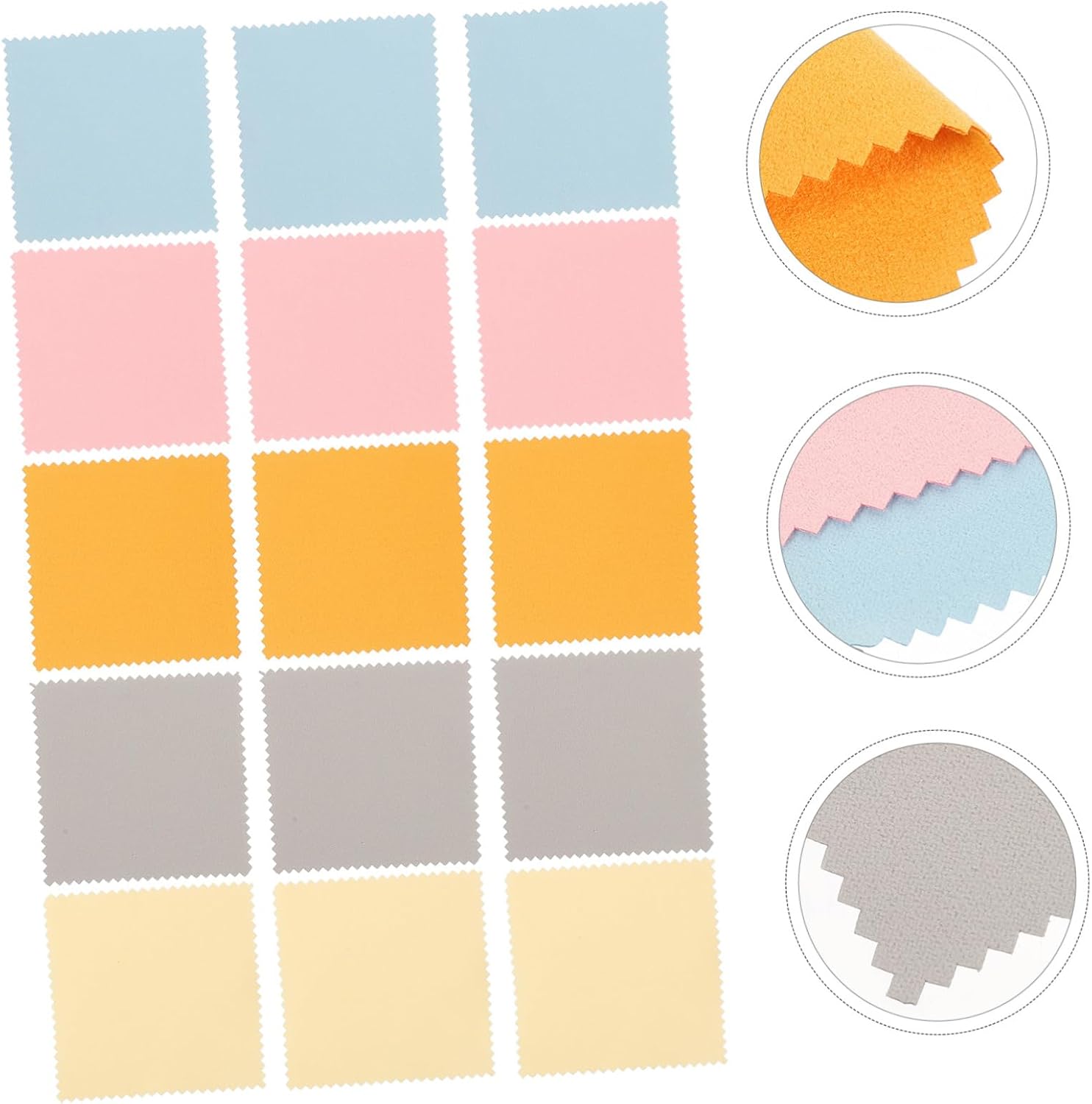 jojofuny 15pcs Jewelry Polishing Cloths for Cleaning and Wiping Cloths for Jewelry Care Compact for Easy Storage and Travel