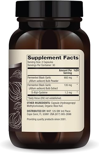 Vista 4 de Dr. Mercola Fermented Black Garlic, 90 Servings (180 Capsules), Dietary Supplement, Supports Immune Health, Non-GMO