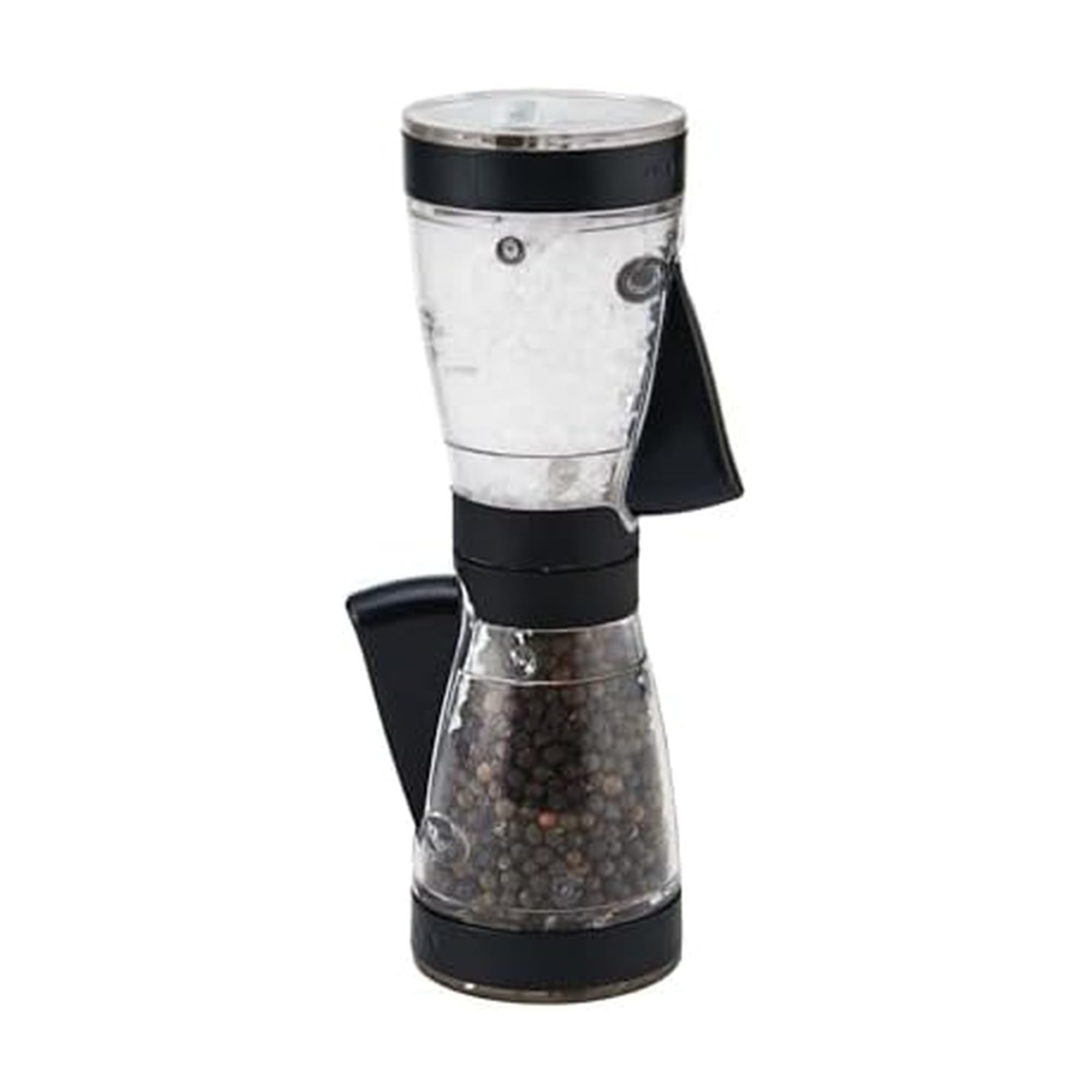 Kamenstein 5117018 One-Handed 2-in-a-1 Dual Salt and Pepper Grinder