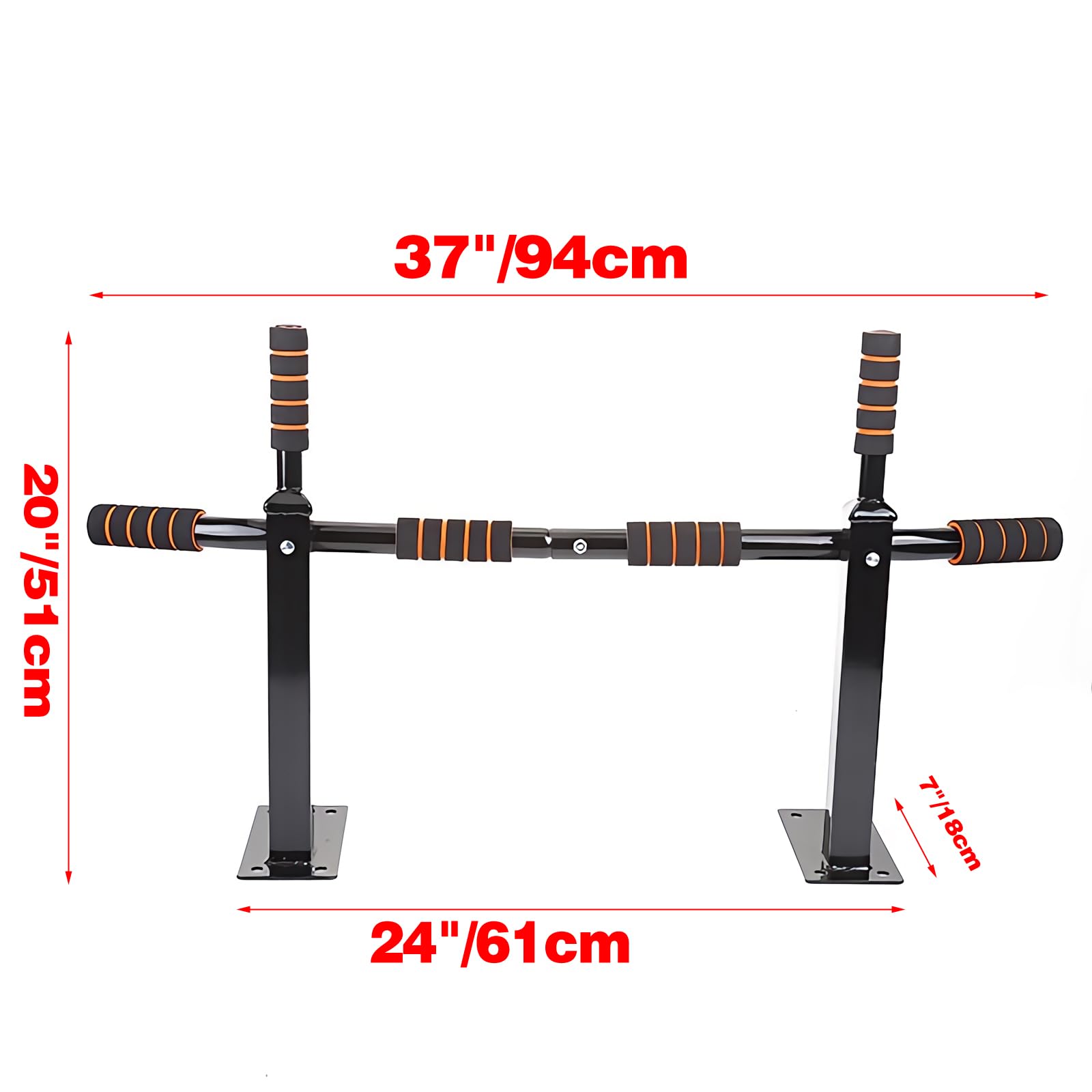 EASY BIG Multifunctional Wall Mounted Pull Up Bar for Home - Chin Up Bar - Pullup and Dip Bar - Pull Up Machine - Pull Up Dip Station - Outdoor Pull Up Bar - Portable Pull Up Bar - Power Tower For Wall (Black)