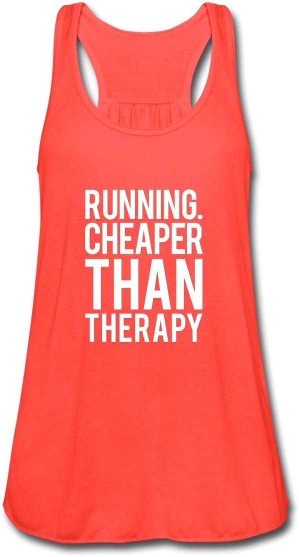 Running Funny Quote Women's Flowy Tank Top by Bella by Spreadshirt, M, coral