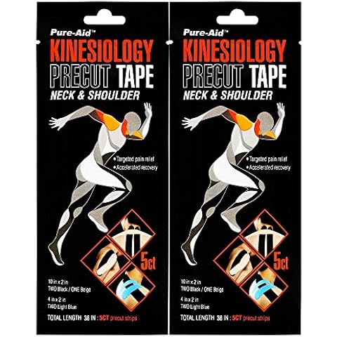 Kinesiology Pre-Cut Tape Neck & Shoulder (2 Pack) Cover