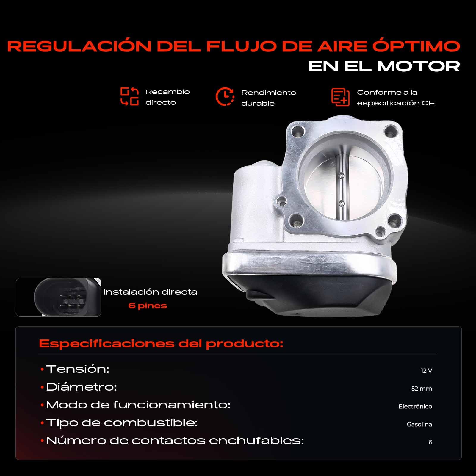 Frankberg Válvula mariposa Colector la válvula mariposa 036133062Q | Compatible con: T.o.u.r.a.n 1T1 1T2,polo 9N