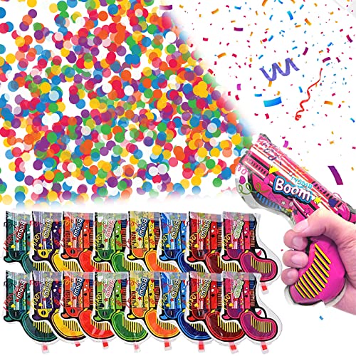 Cañones De Confeti 16 Piezas Biodegradable Carnavales Lanzador Tirador Para Bodas Fiestas Cumpleaños