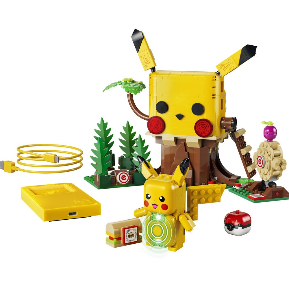 LEGO Pokémon SMART Play: Dom treningowy z Pikachu 72164 | Interaktywna zabawka z Pokémonami, zestaw Wszystko w jednym, 1 SMART klocek, 4 Tagi i ładowarka, dla dzieci 6+, 400 elementów