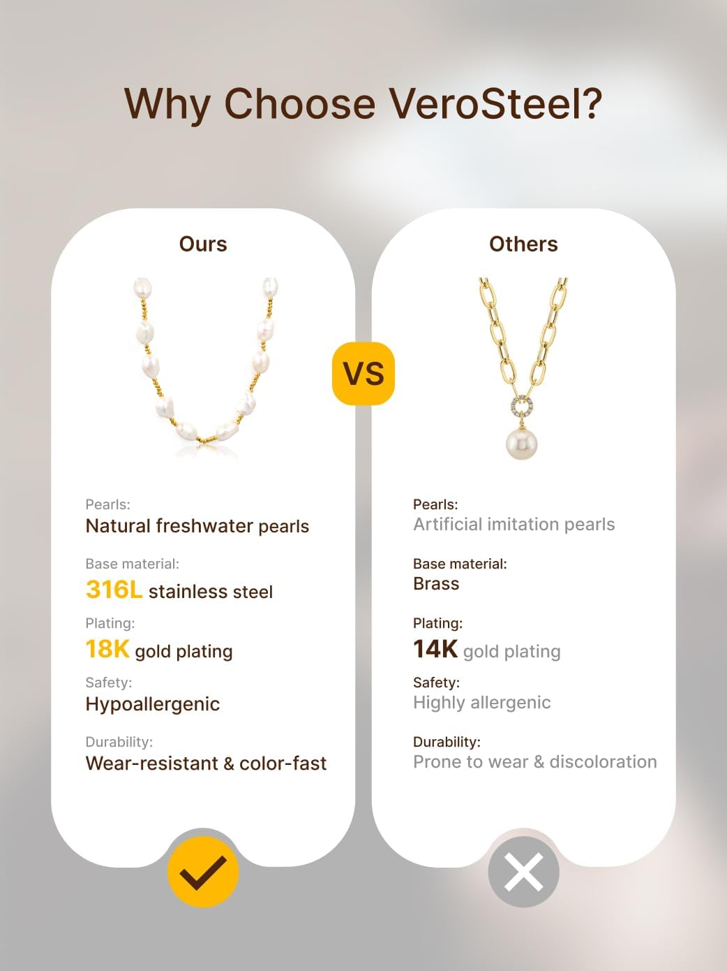 Baroque Pearl Necklace for Women, Freshwater Pearl Beaded Jewelry with 18K Gold Plated 316L Stainless Steel Beaded Chain Statement Choker, Boho Irregular Dainty Vintage Jewelry Gift - Image 5