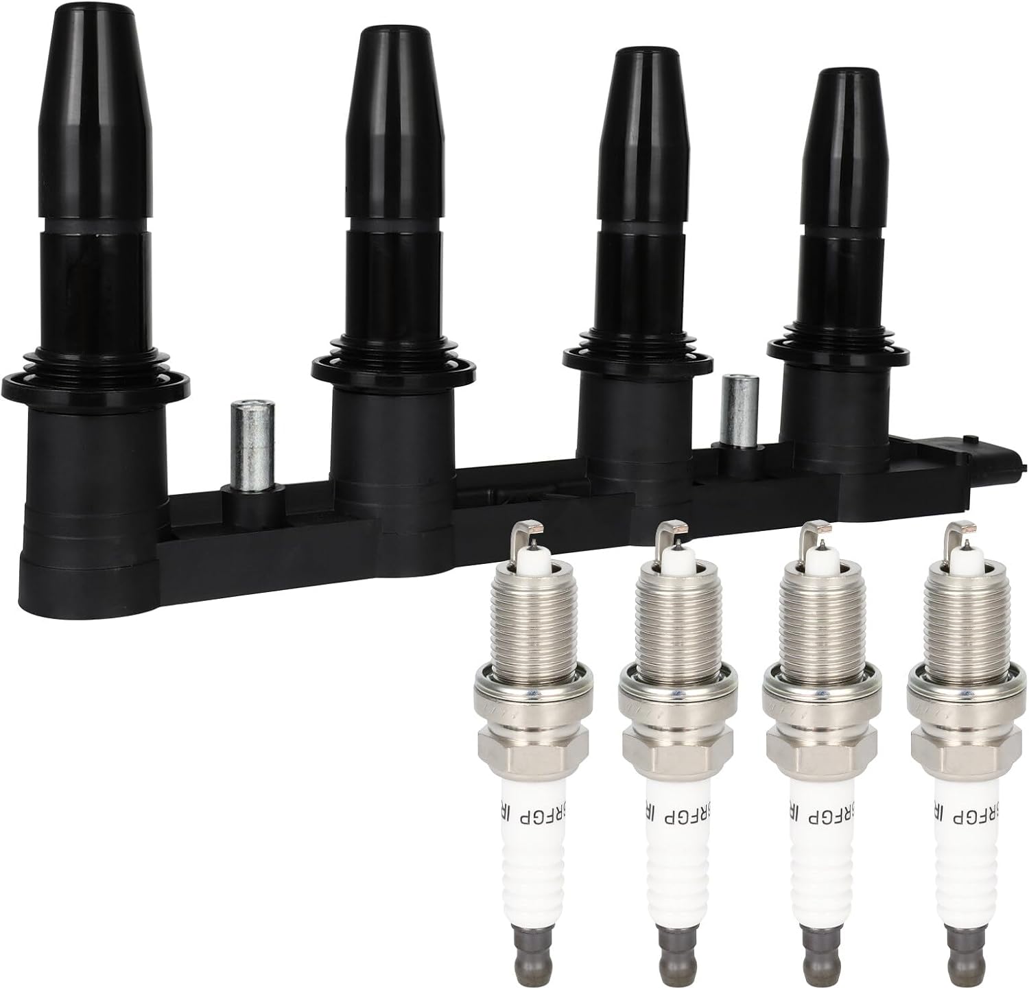 ECCPP 1 ignition coils with 4 iridium Spark Plugs,UF606,for Chevrolet,for Chevy 2006 2007 Astra,Saturn 2008 2009 Astra 1.8L I4 Replacement,UF606 VB-8065 5C1763