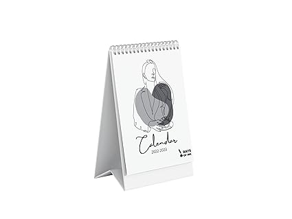 2022-2023 Standing Rewriteable Desk Calendar with Strong Twin-Wiro Binding - 18 Months ( 9*6 Inch ) Monthly Desktop Calendar from July 22 - December 23 (for Women)