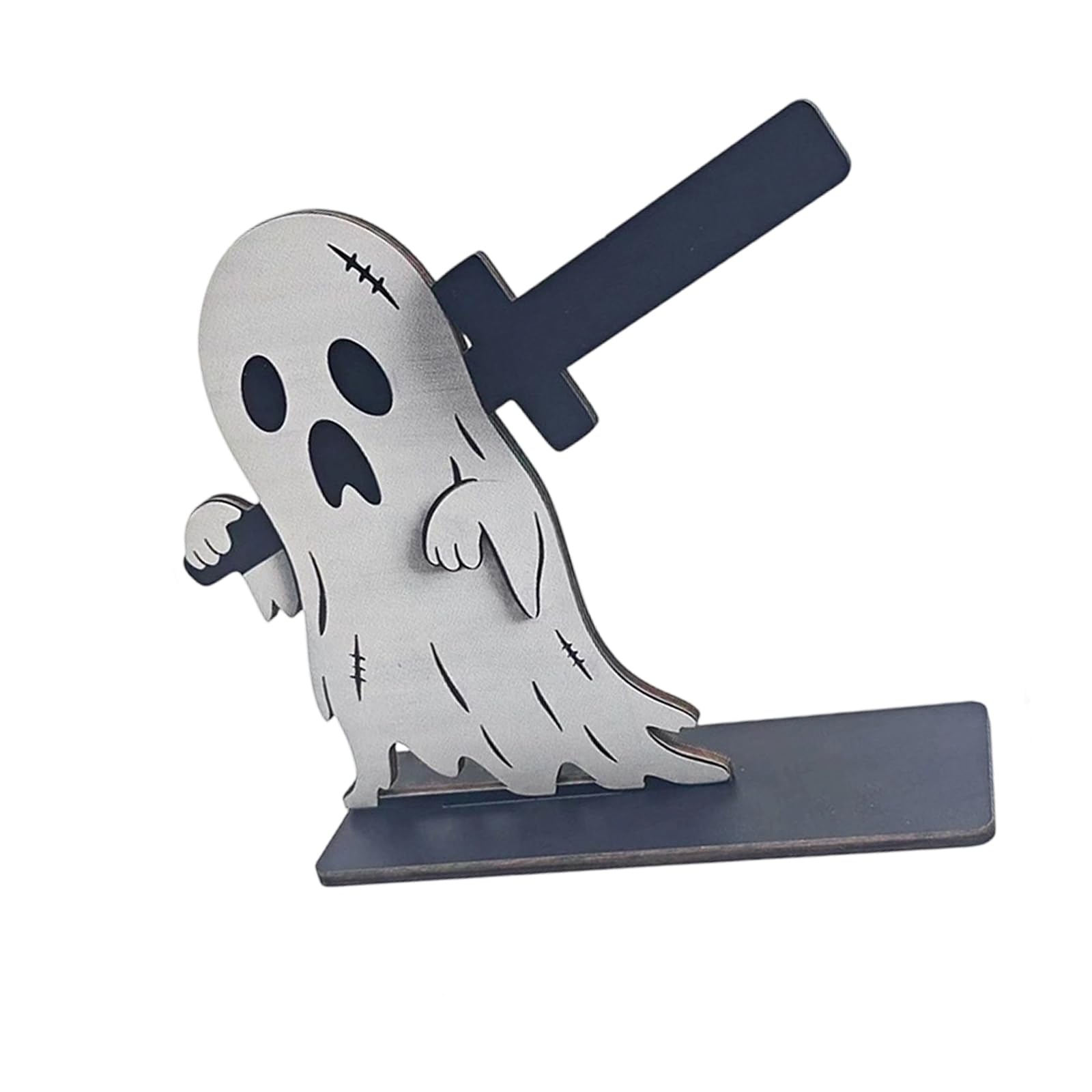 Freestanding Halloween Tissue Organizer Painted Wood Tabletop Holder for Dining Displays, Seasonal Home Accent Halloween Tissue Holder Napkin Wood Tabletop Organizer Seasonal Home Decor Party Table