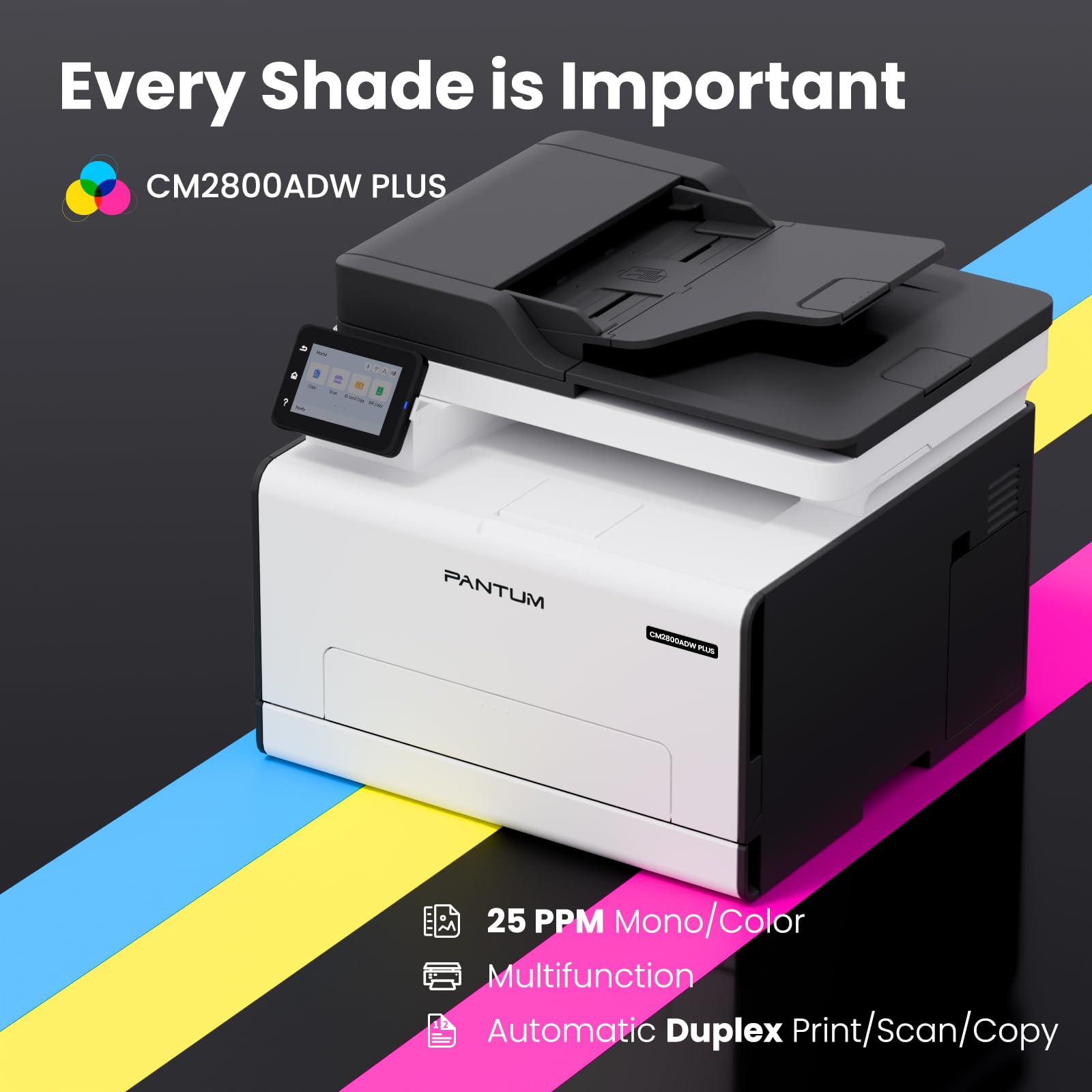 PANTUM Stampante Laser Colori CM2800ADW Plus Multifunzione con DADF
