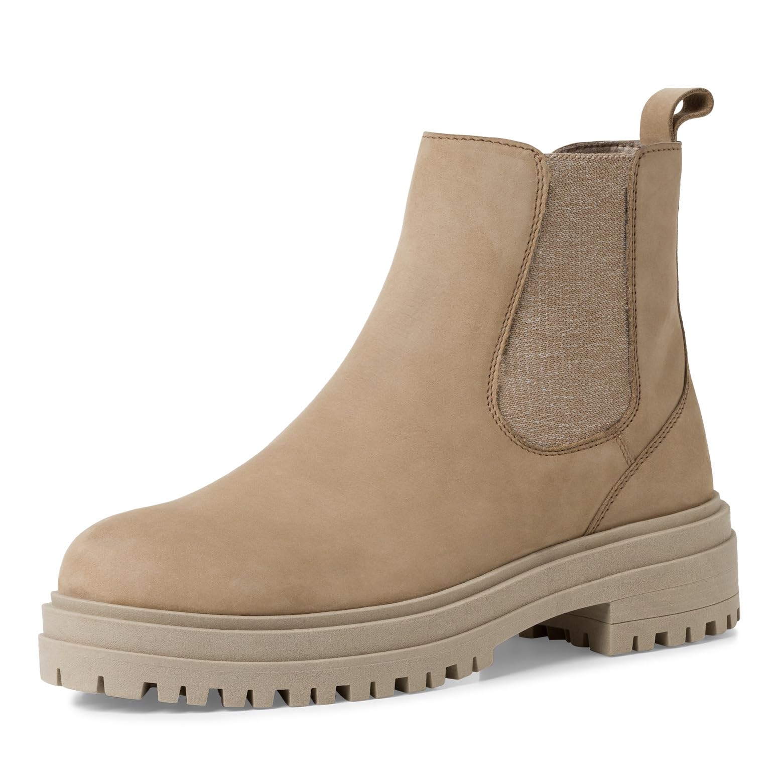 MARCO TOZZI Damen Chelsea Boots aus Leder mit Reißverschluss