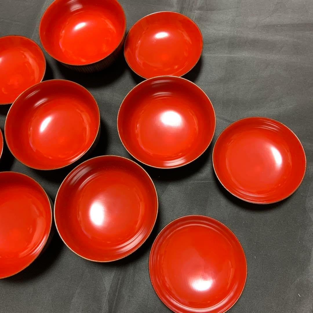 懐石道具 木製 柿合塗 正法寺蒔絵 箸洗 5客揃 小吸物椀 2025年