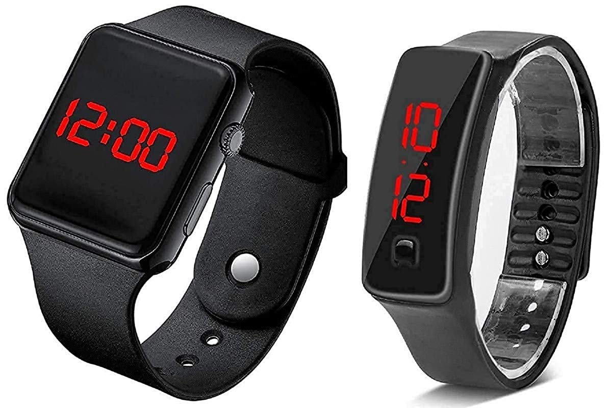 S S Traders Digital LED Black Square and Rectangle Dial Watch for Kids Boys and Girls (B08YQYZ749) Amazon Price History, Amazon Price Tracker
