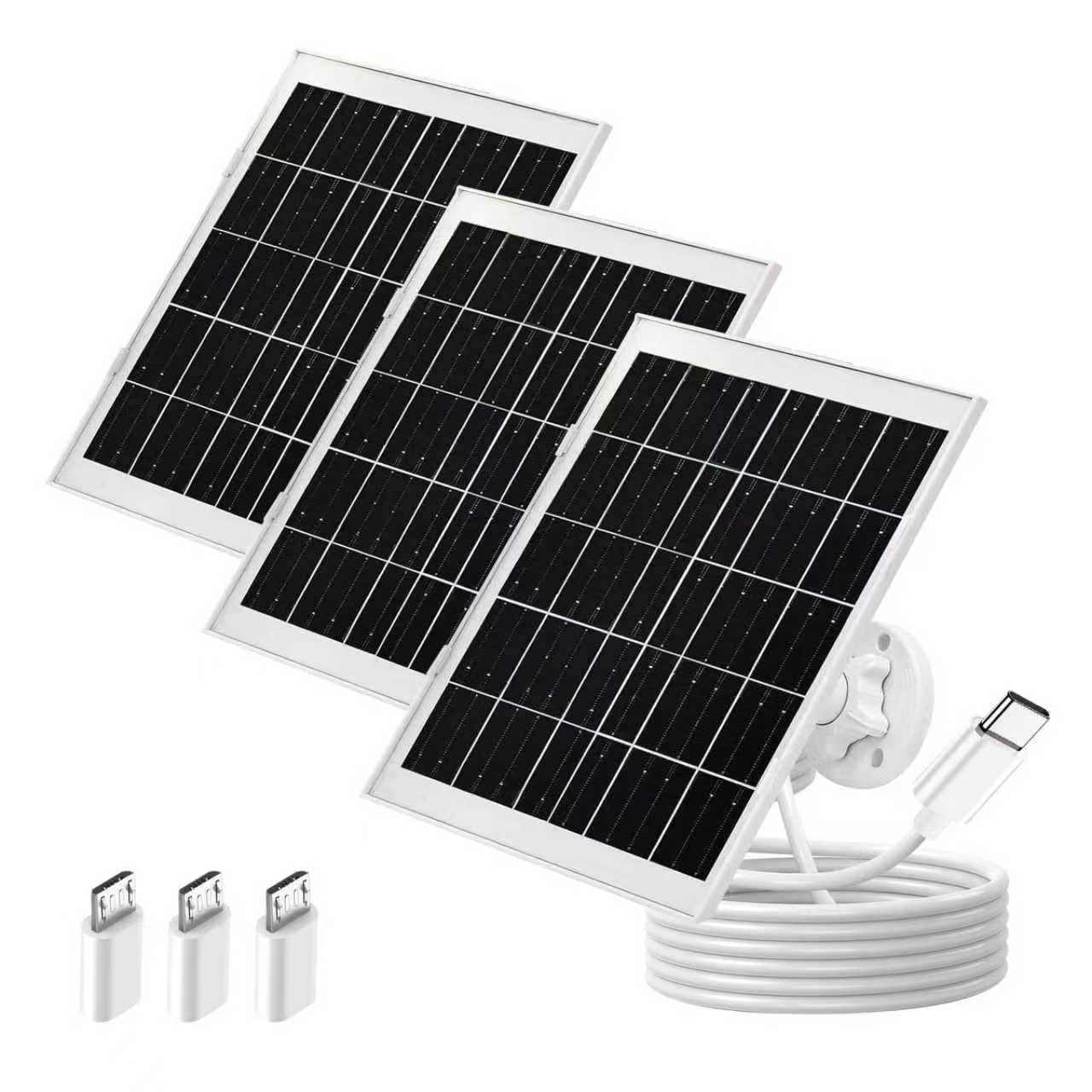 7W Camera Solar Charging Panel Compatible with Eufycam, Suitable for eufyCam, eufyCam E, eufyCam 2, 2 Pro, 2C, 2C Pro, SoloCam (E20/E40/L20/L40/S40), or 4G LTE Starlight Camera