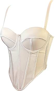 トップス andwang satin lingerie corset tops beige トップス andwang satin lingerie corset tops beige Amazon.com
