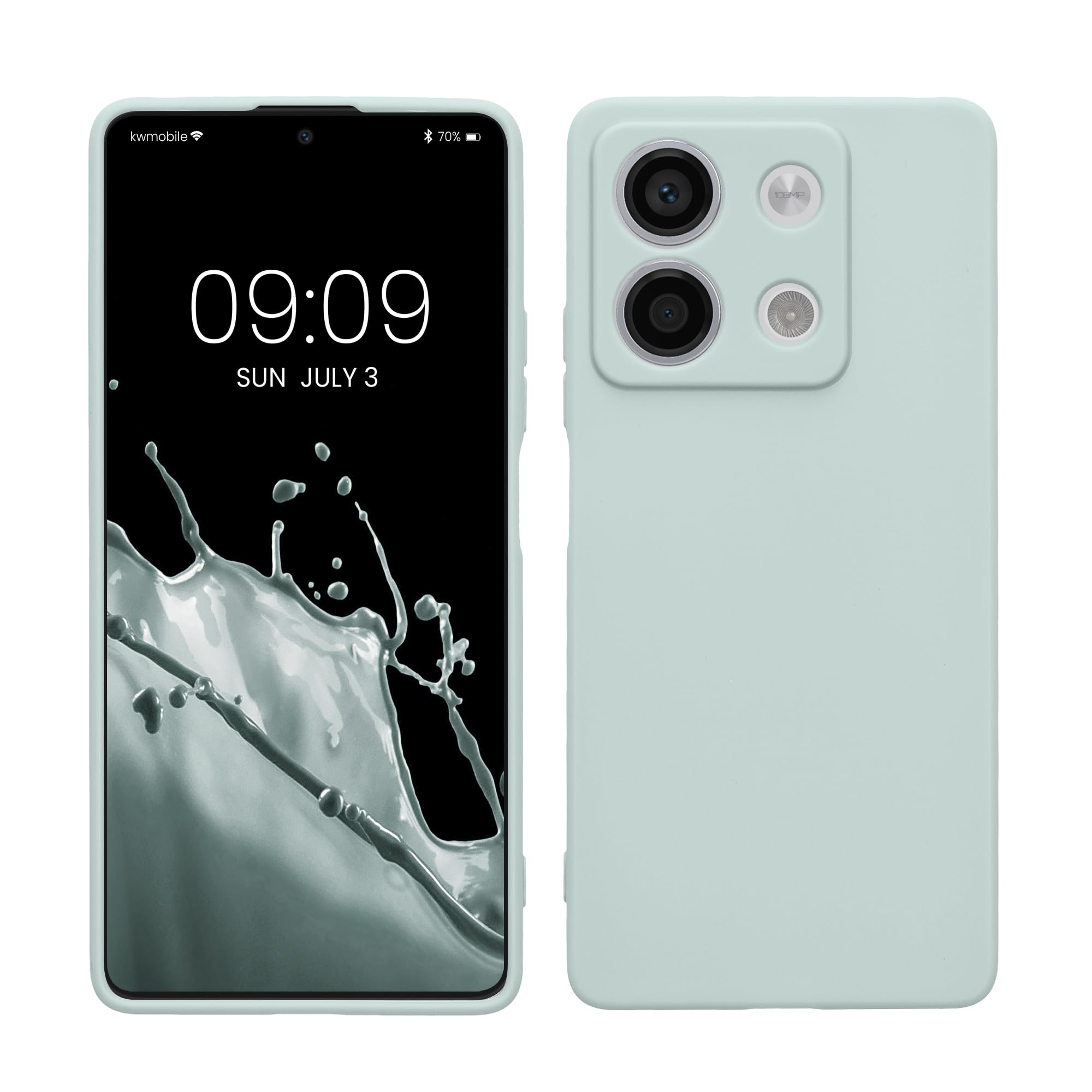 kwmobile Carcasa Compatible con Xiaomi Redmi Note 14 Pro 5G / Poco X7 Funda - Funda Ultrafina de TPU con Bordes elevados - Lavanda Metalizado — view 36