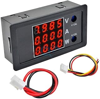 DC 0-100V 10A 1000W LED Digital Voltmeter Ammeter Wattmeter Voltage Current Power Supply Meter Volt Detector Tester Monitor 4bit