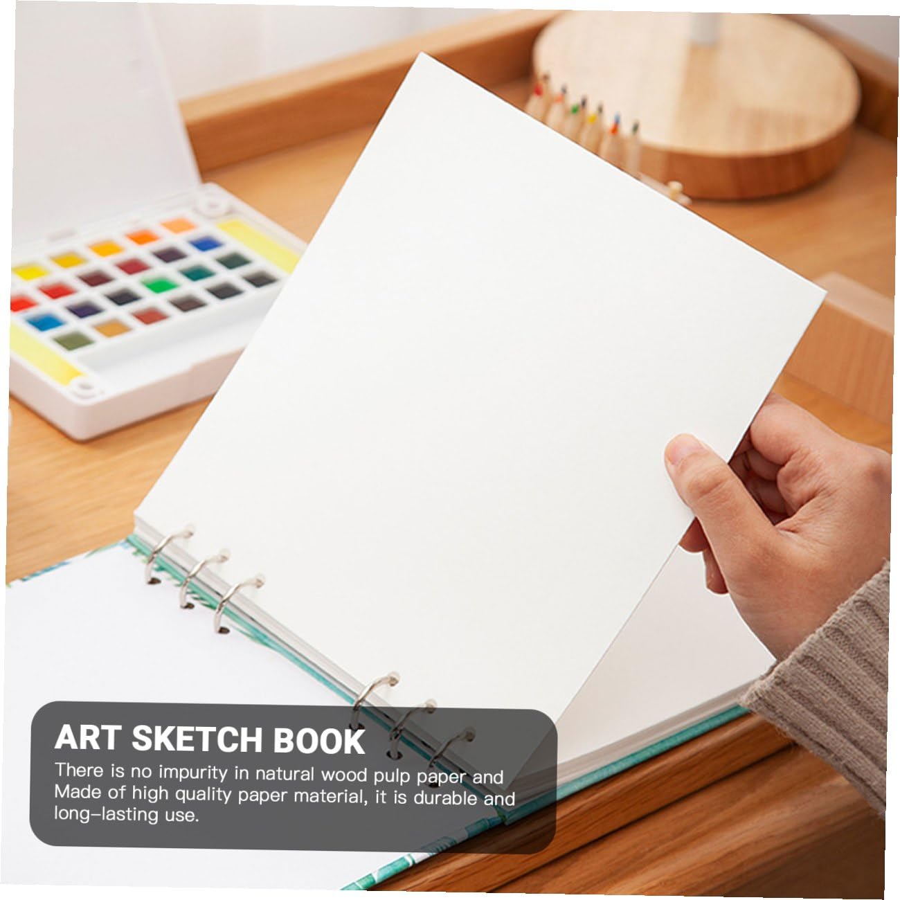 STOBOK Graffiti Notizbuch 300g Dickes Aquarell Skizzenbuch mit Mittlerer Textur Quadratisches Zeichenpapier für Zuhause und Schule Leicht und Tragbar für Junge Künstler