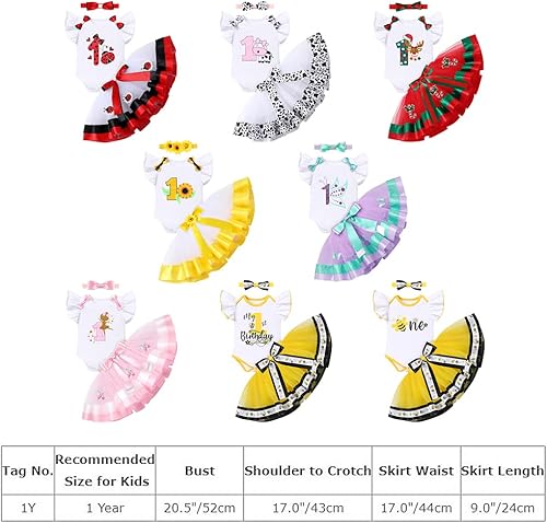 Miniatura 7 de Traje de primer cumpleaños para niña con diseño de mariquita y vaca de granja, falda tutú, diadema de Navidad, pastel de abeja, ropa para sesión de