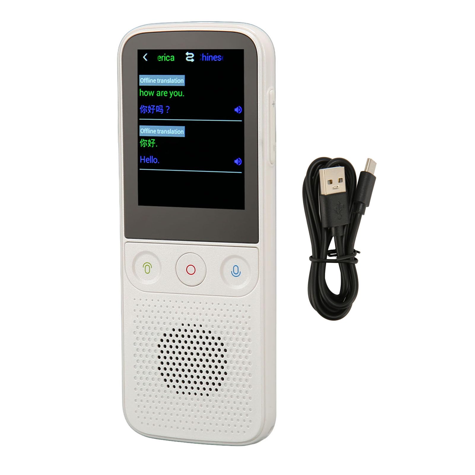 Dispositif de Traduction Vocale Intelligent, 138 Langues, (White)