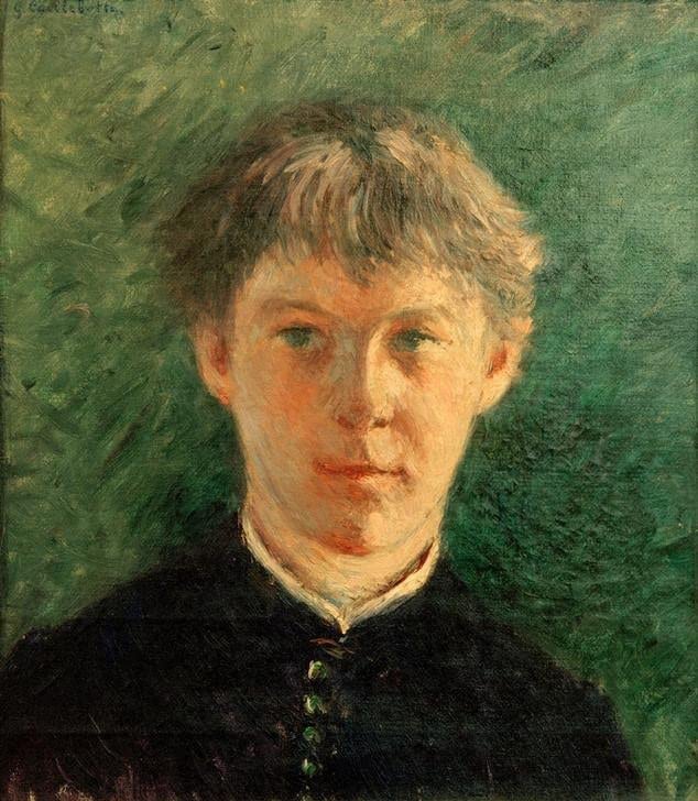 Toile Gustave Caillebotte décorative pour salon et bureau portrait étudiant 58x90 cm