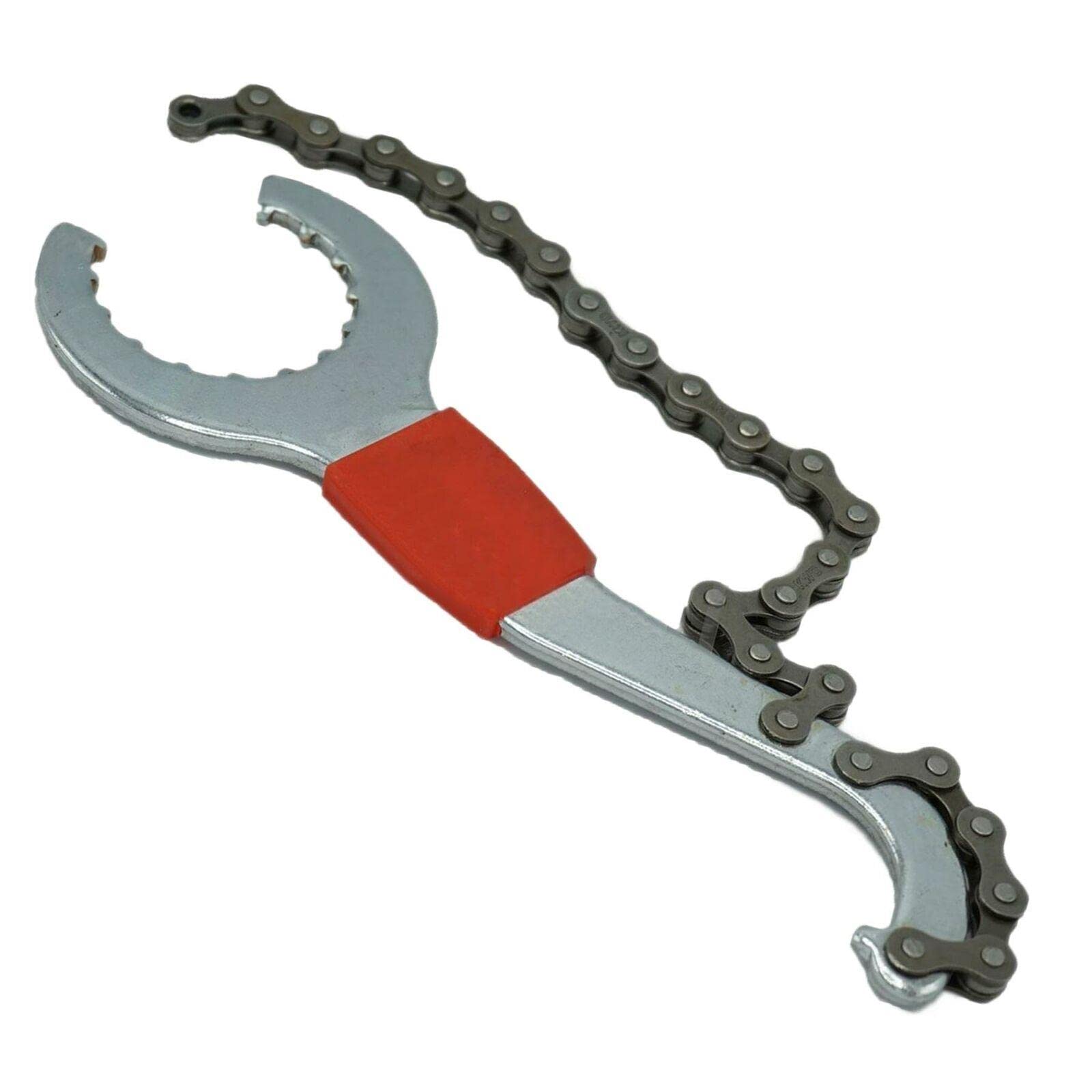 Laxzo ® Bike Chain Removal Tool Kit with Crank Extractor, Spanner, Bracket & Cassette Removers, Portable & Versatile for Bicycle Repair and Maintenance