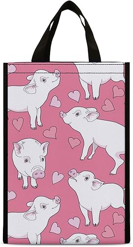 Miniatura 8 de Mini Pigs and A Hearts Insulated Grocery Bags Collapsible Cooler Bag Reusable Shopping Bag Tote Bag for Picnic
