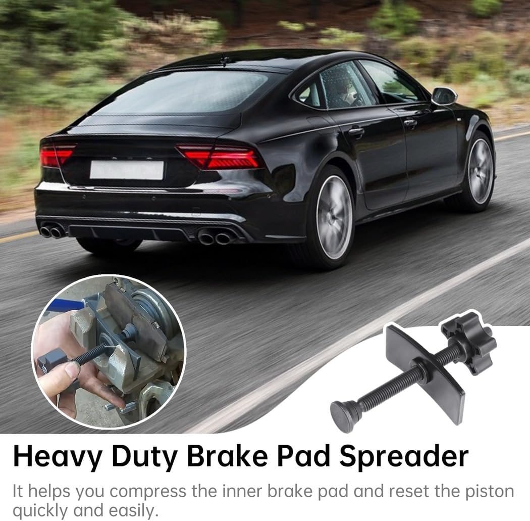 Piston Compress Tool, Caliper Compression Instrument For Piston Brakes, Swivel Disc Brake Pad Separator, Brake Spreading Instrument For Brake Restore, Stout Brake Pad Spreader