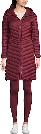 Lands' End Women's Maxi Down Winter Coat - Waterproof Long Puffer Jacket