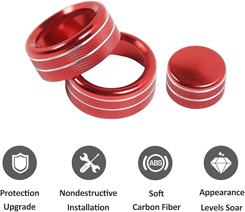 Miniatura 7 de PIUGILH Cubierta de Perilla de Ajuste de Volumen de Aire Acondicionado Compatible con Corvette C6 2007-2013 Accesorios Interiores, Cubierta de