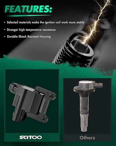 Miniatura 2 de SCITOO Paquete de bobinas de encendido para Toyota Tacoma 2.7L2.4L3.4L 1997-2000 para Solara 3.0L2.2L 1999-2001 para RAV4 2.0L 1998-2000 para