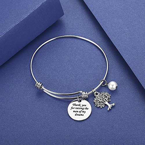 Cj&M Mother In Law Gift Family Tree Bracelet - Thank You For Raising The Man/I Will Take Care Of Her Always Bracelet Christmas Gifts,Mother's Day Gifts (Thank-Raising-Bracelet) #TOP2