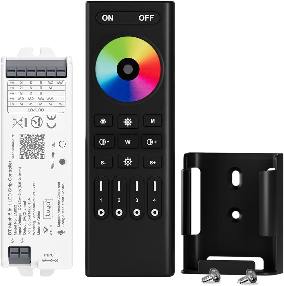 Amazon.com: BTF-LIGHTING RGB RGBW RGBCCT RC03RFB RF Remote 4 Zone Group ...