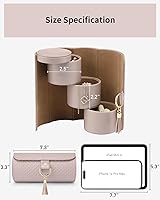 Vista 44 de Vlando Viaggio - Joyero pequeño, caja de almacenamiento para accesorios de viaje A. Gris