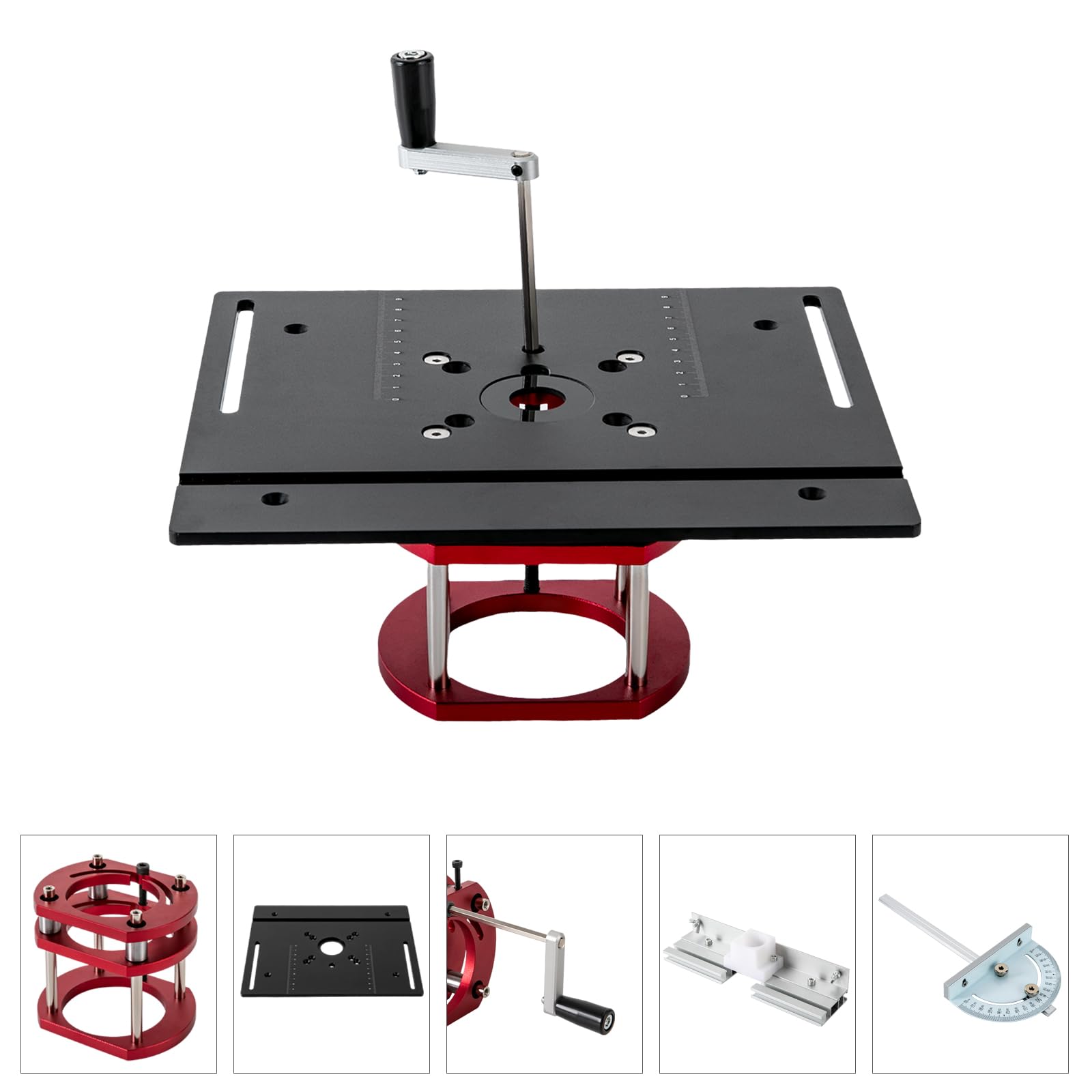 Table De Fraisage FUYAO Pour Défonceuse - Plaque Aluminium - Levage Manuel 51mm - Compatible 64-66mm