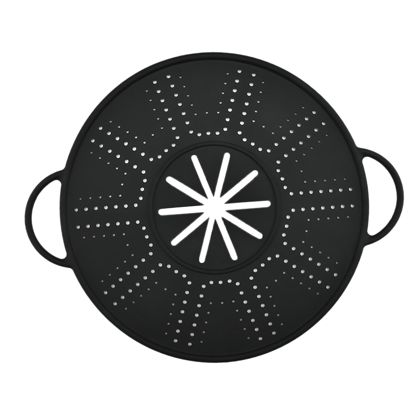 2X Couvercle en Silicone, Couvercle de Casserole, Multifonctionnel, Double Poignée, Anti-adhérent, Bouchon en Silicone