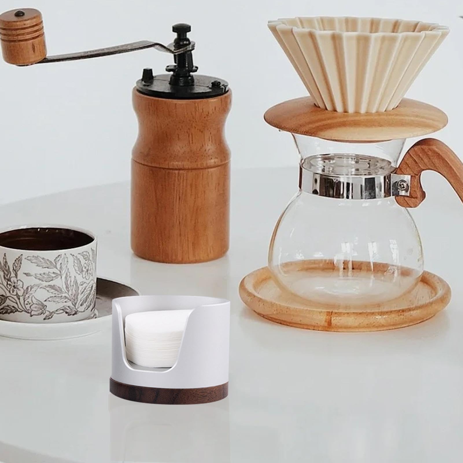 Dispenser per filtro caffè, portafiltro in per caffè espresso Coperchio