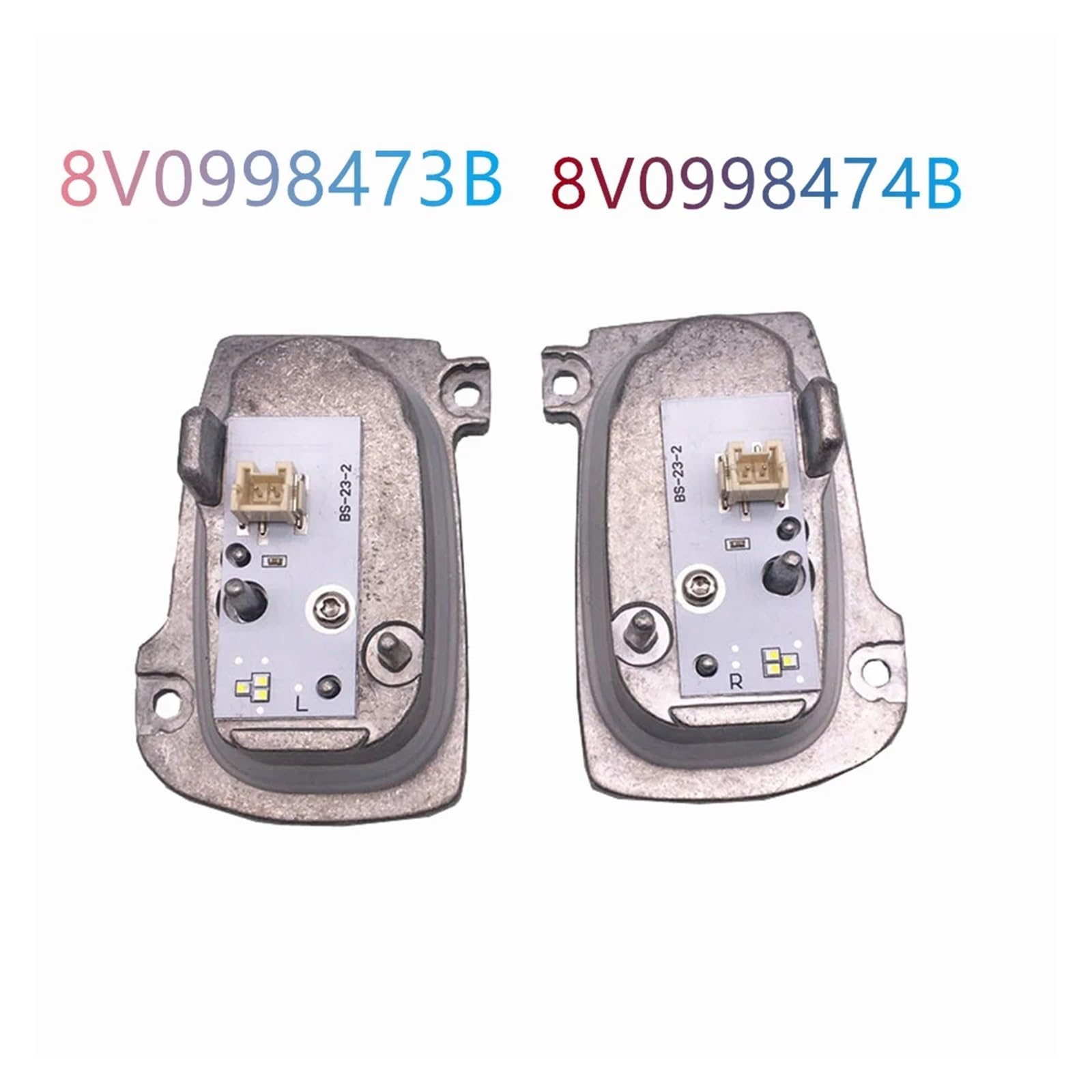 Headlight Ballast Control Module,Fit For A3, S3 RS3 2017-2019 8V0998473B 8V0998474B LED DRL Daytime Running Lights Moduł regulacji reflektorów(1 pair)