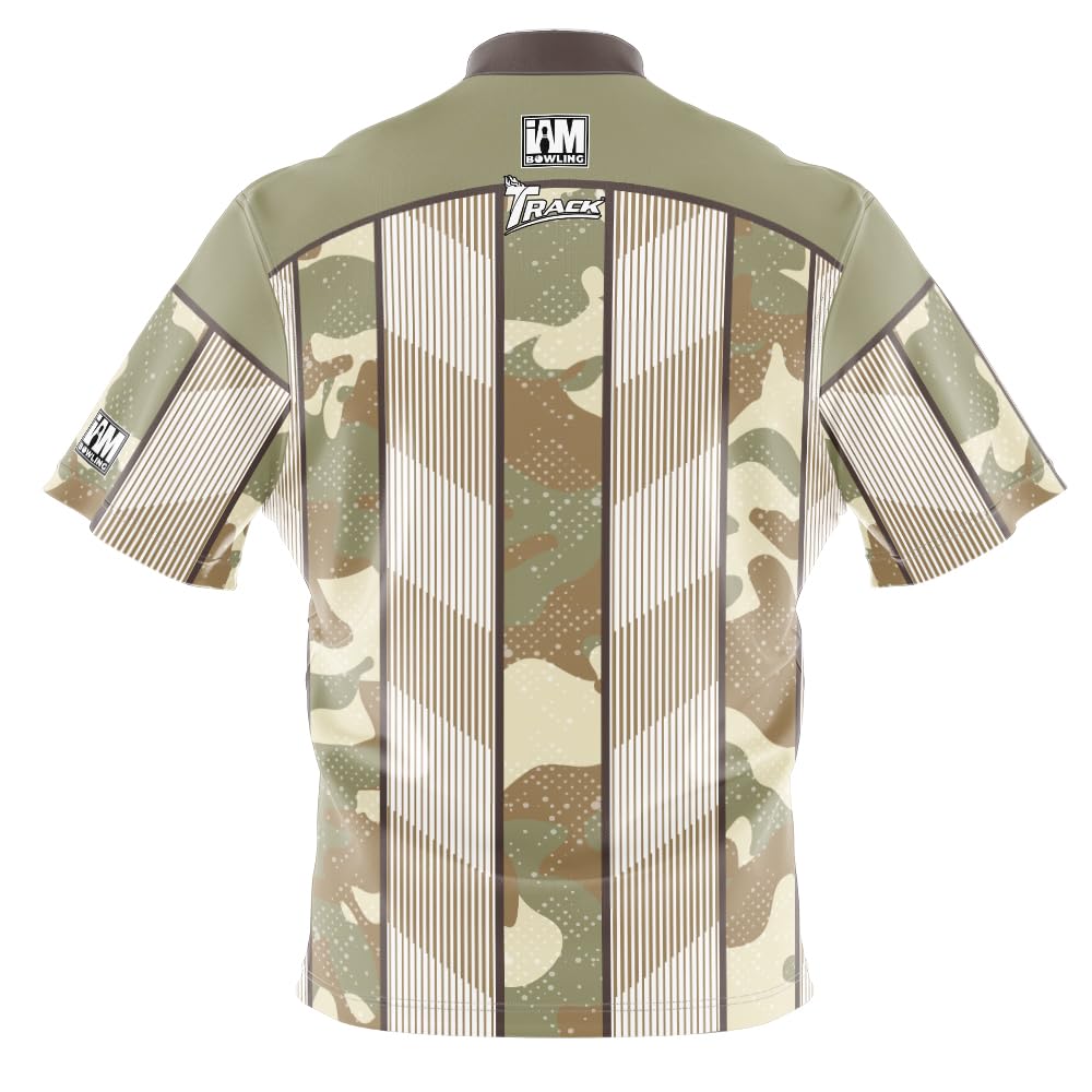 Logo Infusion I AM Bowling Jersey Short Sleeve Sash Collar 2329-TR Made in USA Track (US, Alpha, 3X-Large, Regular, Regular, Multi)