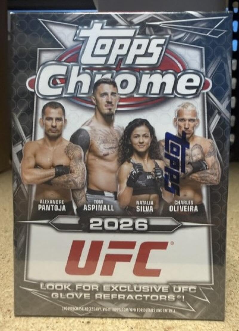 2026 Topps Chrome UFC MMA Blaster Box FACTORY SEALED 6 packs; 4 cards per pack. Chase SP Helix and Hidden Gems!