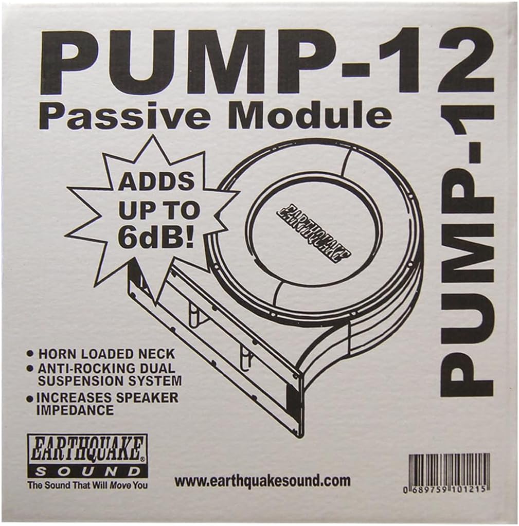 EARTHQUAKE Sound PUMP-12 Dual 12-Inch Horn Loaded Passive Bass Radiator Module for Home and Car Subwoofer Enclosures