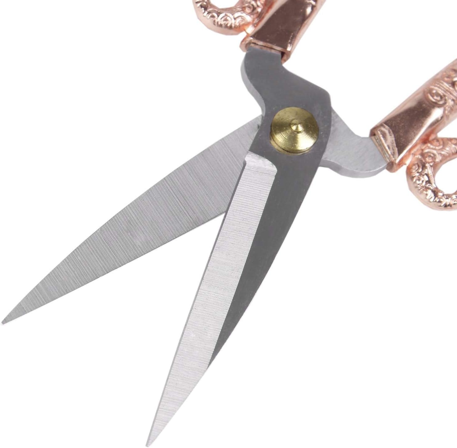BIHRTC 6.3 Inch Sewing Scissors Small Stainless Steel Auspicious Clouds Scissors Tailor Scissors Shears DIY Tools for office Embroidery Sewing Household Handicrafts Rose Gold Scissors