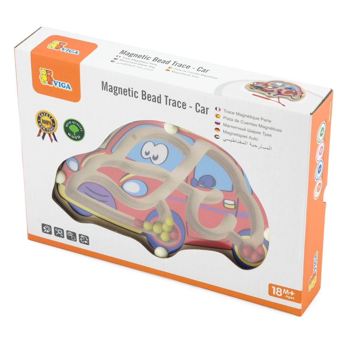 Milly Mally 50163 Magnetic Bead Trace – Car Design, Multi-Colour